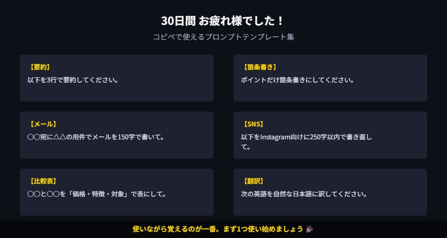 コピペで使えるプロンプトテンプレート6種類
